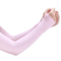 Sommer Frauen Sonnenschutz Cooling Arm Ärmel reine Farbe Kompression elastische Arm Ärmel